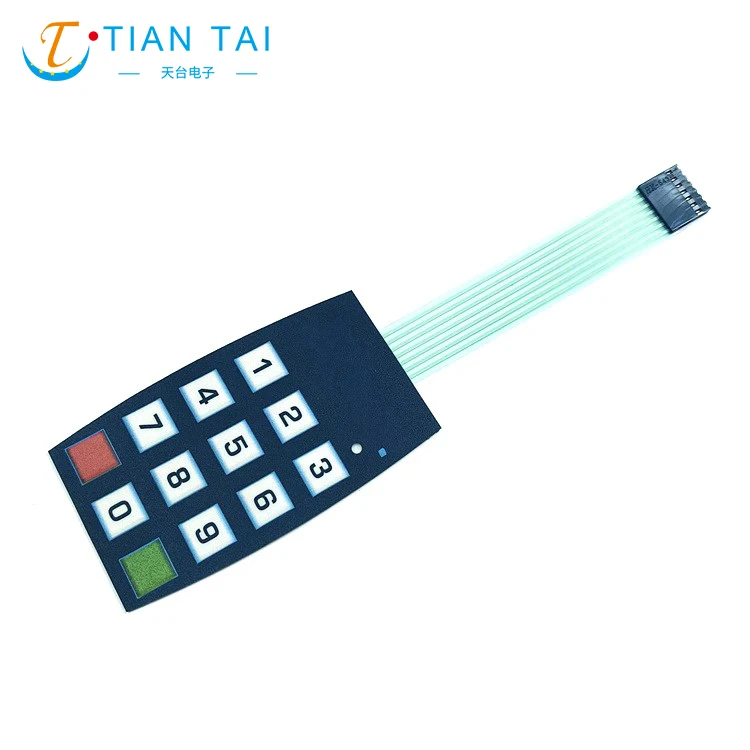3 X 4 Matrix Membrane Keypad